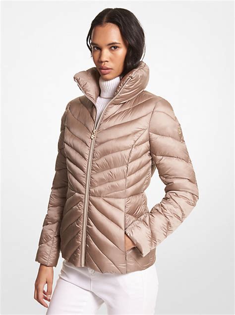 is michael kors packable down jacket warm|Michael Kors reversible puffer jacket.